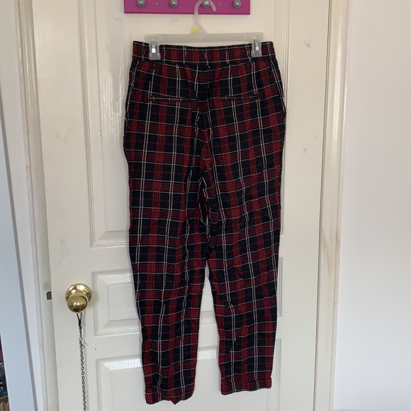 Red and black plaid trousers - Picture 3 of 4